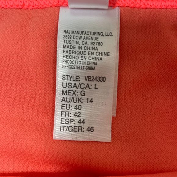 VYB NORDSTROM BOTTOMS BRIGHT/NEON PINK NEW SWIM SUIT WOMEN'S SZ L NWOT‎ - Picture 3 of 8